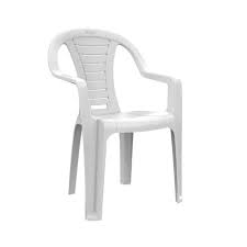 Simple Plastice Chair In White Color